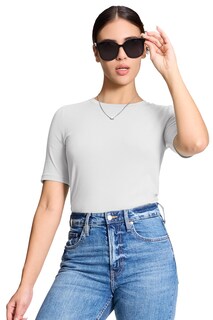 Foto 4 | Foto 4 | Camiseta Yucolen Para Mujer Manga Media Corta Algodón Color Blanco - Venta Internacional.