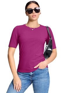 Foto 3 | Foto 3 | Camiseta Yucolen Para Mujer Algodón Manga Corta Color Rojo Oscuro - Venta Internacional.