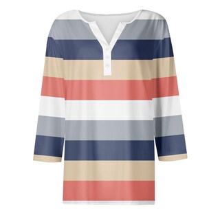 Foto 4 | Foto 4 | Camiseta Tipo Túnica Cotecram Para Mujer Cuello En V Manga Codo Color Rosa Claro Talla S - Venta Internacional.