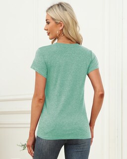 Foto 4 | Foto 4 | Camiseta Memorose Para Mujer Manga Corta Cuello Redondo Color Verde M - Venta Internacional.
