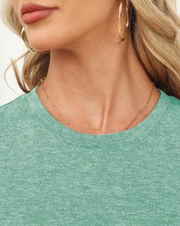 Foto 5 | Foto 5 | Camiseta Memorose Para Mujer Manga Corta Cuello Redondo Color Verde M - Venta Internacional.