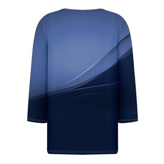 Foto 5 | Foto 5 | Camisetas Cotecram Para Mujer Talla Grande Manga 3/4 Holgadas Azules - Venta Internacional.