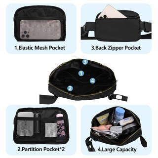 Foto 3 | Foto 3 | Letra Inicial Personalizada Fanny Pack Vorolo Negra - Venta Internacional.