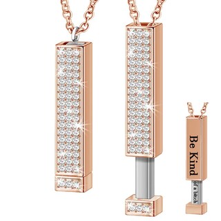 Foto 1 | Foto 1 | Collar Roselover Be Kind Of A B Grabado En 3d De Acero Inoxidable - Venta Internacional.