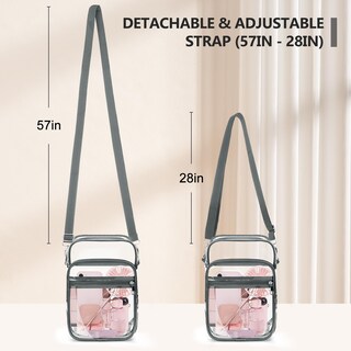 Foto 2 | Foto 2 | Bandolera Transparente Aprobada Por Blvornl Stadium Pvc Color Gris-l - Venta Internacional.