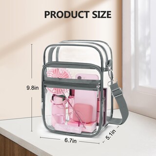 Foto 3 | Foto 3 | Bandolera Transparente Aprobada Por Blvornl Stadium Pvc Color Gris-l - Venta Internacional.