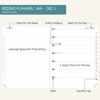 Foto 3 | Foto 3 | Agenda Y Cuaderno Bezend 2025 Semanal De Tapa Dura  Color Morado - Venta Internacional.