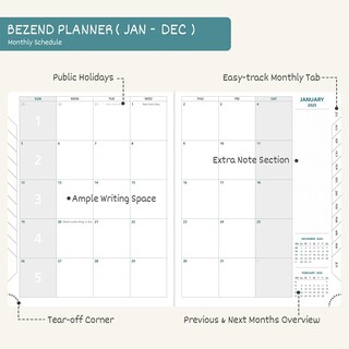 Foto 4 | Foto 4 | Agenda Y Cuaderno Bezend 2025 Semanal De Tapa Dura  Color Morado - Venta Internacional.