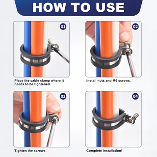 Foto 3 | Foto 3 | Abrazaderas De Cable Tavonuxt 304 De Acero Inoxidable 1/2 Pulgada 50 Piezas - Venta Internacional.