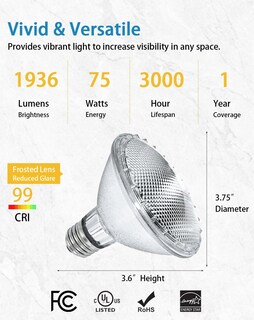 Foto 5 | Foto 5 | Bombillas Halógenas Ragfoz Par30 75 W 120 V E26 2700k - Venta Internacional.