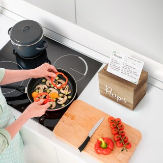 Foto 5 | Foto 5 | Caja Para Tarjetas De Recetas Drastar Soporte Para Recetas 4 X 6 Con 50 Tarjetas Color Marrón - Venta Internacional.