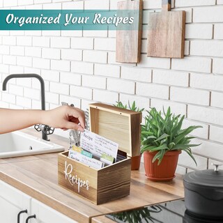 Foto 6 | Foto 6 | Caja Para Tarjetas De Recetas Drastar Soporte Para Recetas 4 X 6 Con 50 Tarjetas Color Marrón - Venta Internacional.