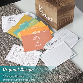 Foto 7 | Foto 7 | Caja Para Tarjetas De Recetas Drastar Soporte Para Recetas 4 X 6 Con 50 Tarjetas Color Marrón - Venta Internacional.