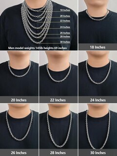 Foto 6 | Foto 6 | Collar Hoyazvet Cable Para Hombre 8 Mm 66 Cm Acero Inoxidable - Venta Internacional.