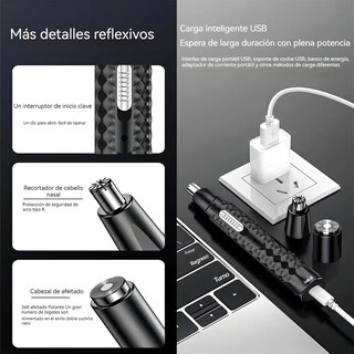 Foto 2 | Foto 2 | 2 En 1 Afeitadora Eléctrica Para Hombre Negra