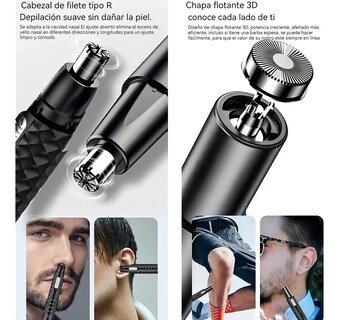 Foto 4 | Foto 4 | 2 En 1 Afeitadora Eléctrica Para Hombre Negra