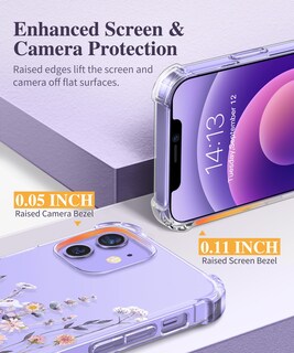 Foto 5 | Foto 5 | Funda De Teléfono Gviewin Para Iphone 12/12 Pro De 6.1 Pulgadas Con Protector De Pantalla - Venta Internacional.