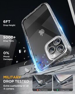 Foto 4 | Foto 4 | Funda Miracase Para Iphone 15 Pro Con Pantalla De Cristal Transparente - Venta Internacional.