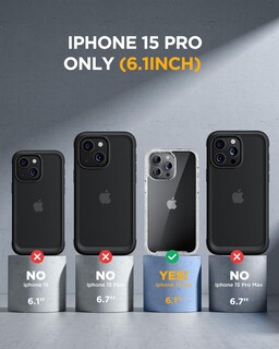 Foto 6 | Foto 6 | Funda Miracase Para Iphone 15 Pro Con Pantalla De Cristal Transparente - Venta Internacional.