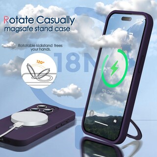 Foto 2 | Foto 2 | Funda De Teléfono Kmambag Mag-ring De Silicona Líquida Para Iphone 15 Pro - Venta Internacional.