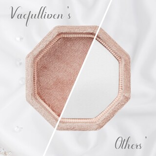 Foto 6 | Foto 6 | Estuche Para Anillos Vacfulliven Velvet Wedding Con 2 Ranuras Color Rosa Empolvado - Venta Internacional.