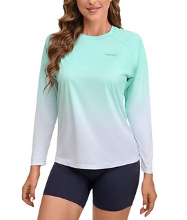 Foto 1 | Foto 1 | Rash Guard Eteoepo Para Mujer Manga Larga Upf 50+ Azul Claro - Venta Internacional.