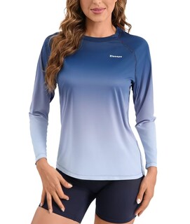 Foto 1 | Foto 1 | Rash Guard Eteoepo Para Mujer Upf 50+ Manga Larga Azul Marino Xl - Venta Internacional.