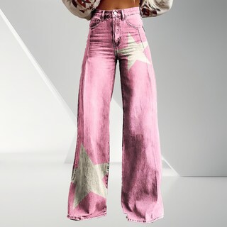 Foto 2 | Foto 2 | Pantalones Palazzo Lufhbehb Para Mujer Cintura Alta Estampado Floral Bohemio - Venta Internacional.