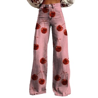 Foto 1 | Foto 1 | Pantalones Palazzo Lufhbehb Para Mujer Cintura Alta Estampado Floral Bohemio - Venta Internacional.