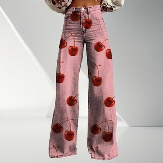 Foto 2 | Foto 2 | Pantalones Palazzo Lufhbehb Para Mujer Cintura Alta Estampado Floral Bohemio - Venta Internacional.