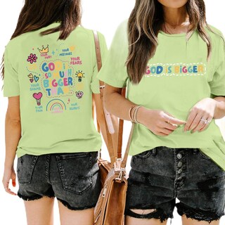 Foto 1 | Foto 1 | Camiseta Sulayesh Jinluth Christian Faith Para Mujer Verde Claro - Venta Internacional.