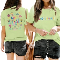 Camiseta Sulayesh Jinluth Christian Para Mujer Verde Claro S - Venta Internacional.