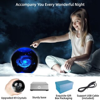Foto 5 | Foto 5 | Luz Nocturna Oriamde 3d Galaxy Crystal Ball Con Cambio De Color - Venta Internacional.