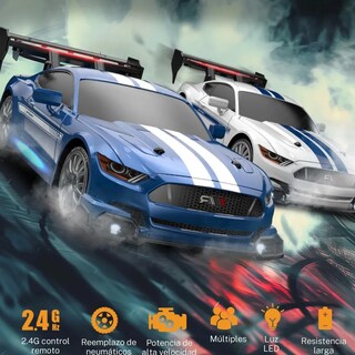 Foto 3 | Foto 3 | ''drift Car De 2 4 Ghz 1:24 A 20 Km/h 4wd Con Luces Y Ruedas Azul ''