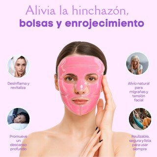 Foto 3 | Foto 3 | Mascarilla de Gel Frío y Calor para Ojos y Cara Reutilizable Pack de 2
