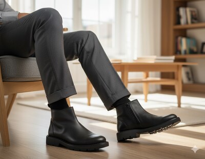 Foto 8 | Foto 8 | Botines Chelsea Para Hombre De Cuero Negro 20 Horas