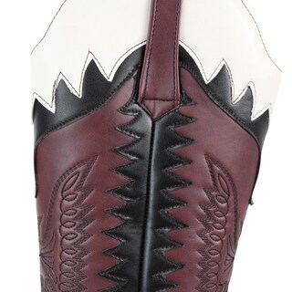 Foto 2 | Foto 2 | Bota Vaquera Vino Para Mujer Con Bordado Tacón Medio Estilo Western Cowboy Rodeo Juvenil