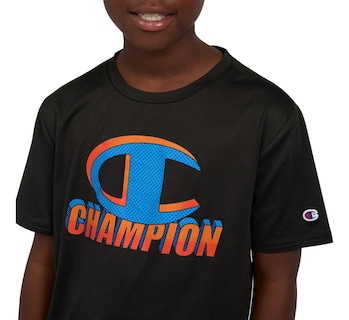 Foto 3 | Foto 3 | Champion Playera Niño Deportiva Active Top Poliéster Transpirable Manga Corta Secado Rápido Gym