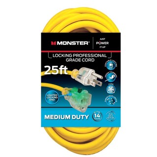 Foto 1 | Foto 1 | Cable De Extensión Monster Just Power It Up De 7 6 M (25 Pies) Color Amarillo - Venta Internacional.