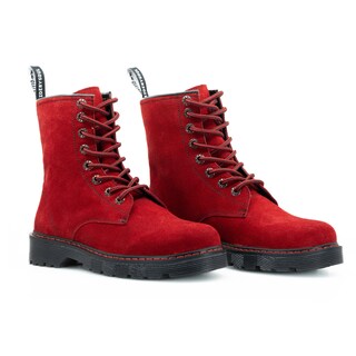 Foto 4 | Foto 4 | Botas Offlander Tipo Militar Piel Gamuza Rojo
