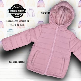Foto 3 | Foto 3 | Chamarra Para Niña Mina Palo De Rosa Abrigadora Con Capucha Térmica Invernal