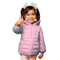 Chamarra Para Niña Mina Palo De Rosa Abrigadora Con Capucha Térmica Invernal
