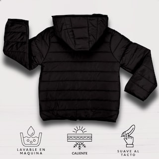 Foto 5 | Foto 5 | Chamarra Para Niño Jhony Negro Abrigadora Con Capucha Térmica Invernal