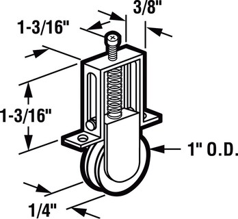 Foto 2 | Foto 2 | Roller Assembly Prime-line B 617 Aluminio/acero  Paquete De 2 - Venta Internacional.