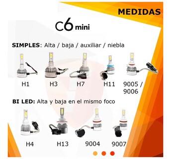 Foto 4 | Foto 4 | Kit Luces Led Belug C6 Mini Iron Led Conector 9005 X2 Autos Luz Blanco Frio