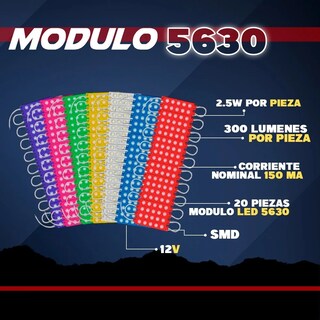 Foto 4 | Foto 4 | Modulo Led Belug 5630 (20 Piezas) Azul