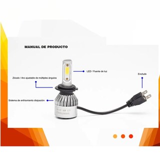 Foto 3 | Foto 3 | Kit Luces Led Belug C6 Mini Iron Led Conector H1 X2 Autos Luz Blanco Frio