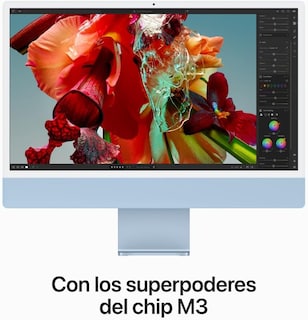 Foto 4 | Foto 4 | Apple Imac M3 24'' 8gb 256gb Computadora De Escritorio Todo-en-uno Con Chip M3 Cpu 8 Núcleos Gpu 10 Núcleos Azul Teclado En Esp