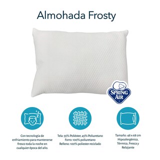 Foto 7 | Foto 7 | Protector De Colchón Spring Air Ultra Color Blanco Individual + Almohada Frosty