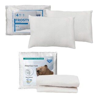 Foto 1 | Foto 1 | Protector De Colchón Spring Air Ultra Color Blanco Queen Size + 2 Almohadas Frosty